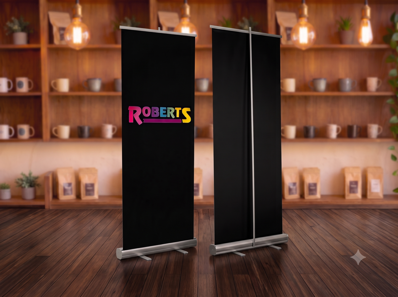Banner de 2,00 x 0,85 con Portabanner Rollup