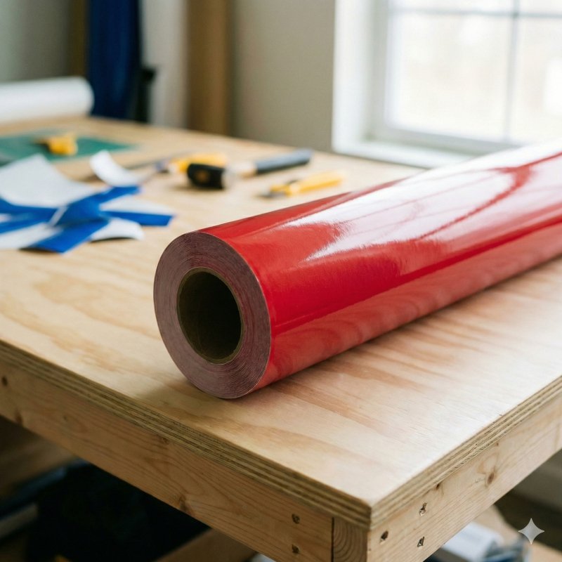 Vinilo Adhesivo Rojo – 61 cm de ancho ($8.100 el ML)